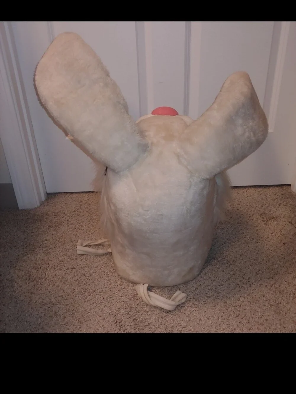 Vintage Bunny Rabbit Furry Head Costume Halloween Easter Full Mask